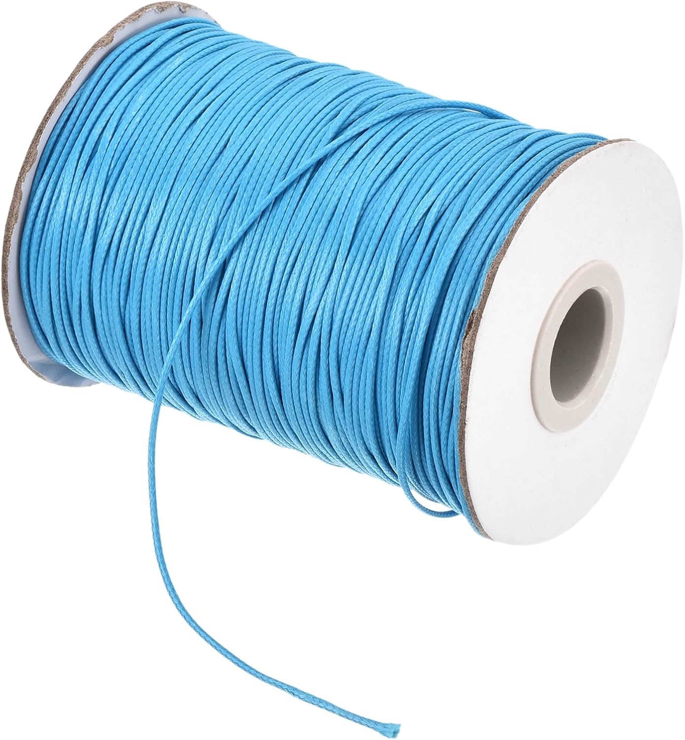 MECCANIXITY Waxed Cord 1.2mm Waxed Polyester Cord 175 Yard Wax String for Bracelet Making,Necklaces, Beading,Jewelry Making and DIY Crafts(Sky Blue)