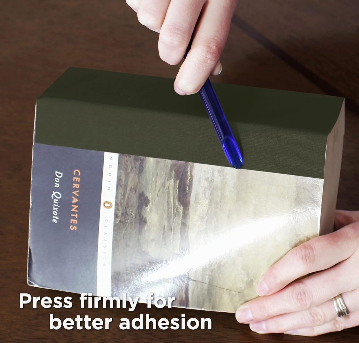 BookGuard 4 inch Premium Bookbinding Repair Cloth Tape, 15 Yard Roll, Olive