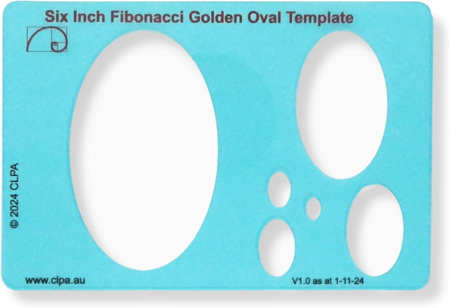 Oval Stencil Template for Drawing and Drafting: A Fibonacci-Inspired Circle Template for Drawing Tool for Artists Allows The Simple Application of The Golden or Divine Ratio for Artistic Design
