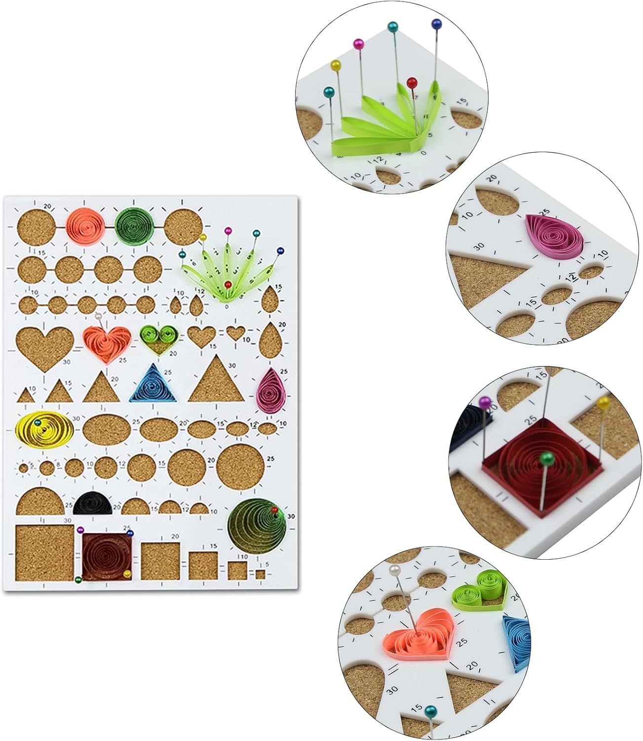 19pcs Paper Quilling Tools Kit Paper Strips DIY Tool Set with Slotted Pen Quilling Board Curling Coach Comb Crimper Border Buddy Filigrana Tool Kit