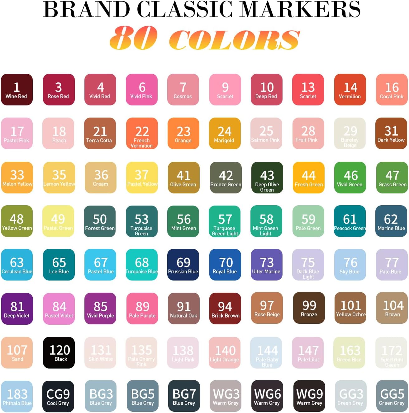 Alcohol Markers, 60 Colors Dual Tip Permanent Art Markers for Drawing,for Kids Adult Coloring, Alcohol, Based Ink Ideal for Book Painting and Card Making