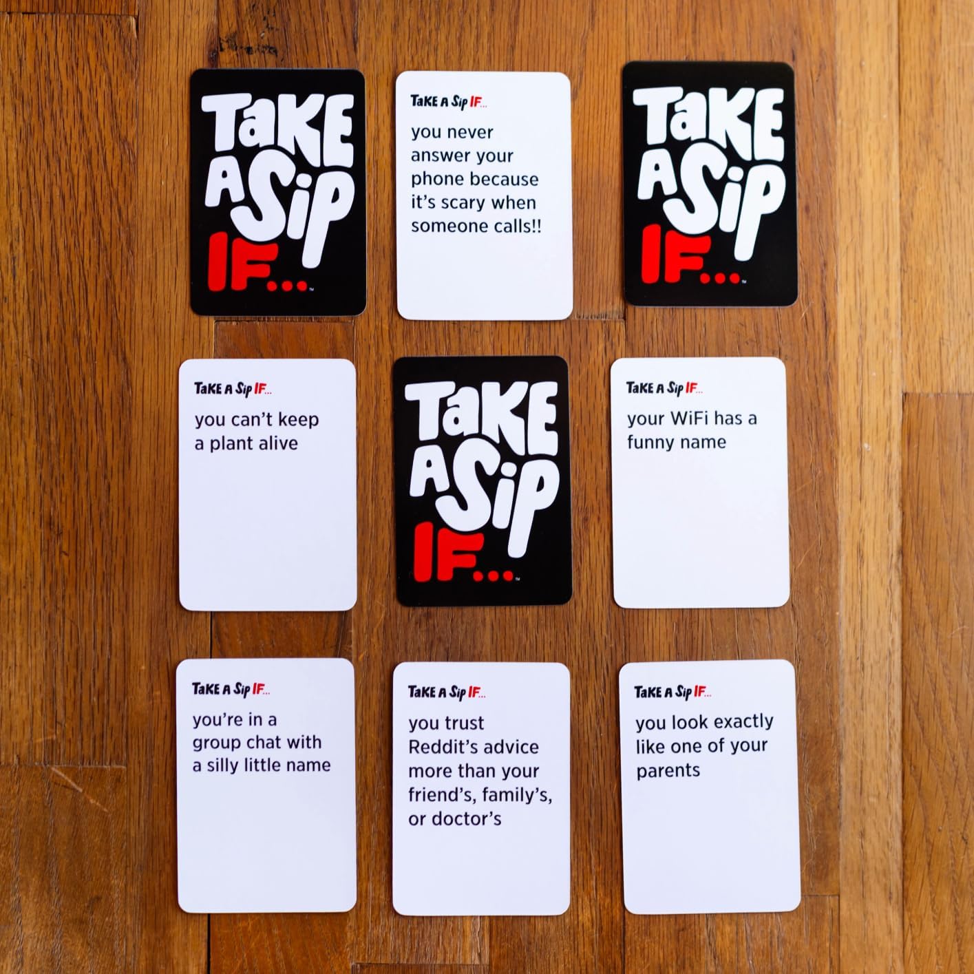 Take A Sip If… [Hilarious Party Game for Adults, Perfect for Game Night, Ice Breakers, Conversation Starter, Great for Chill Nights or Big Groups, Fun Gift for Friends, Halloween]