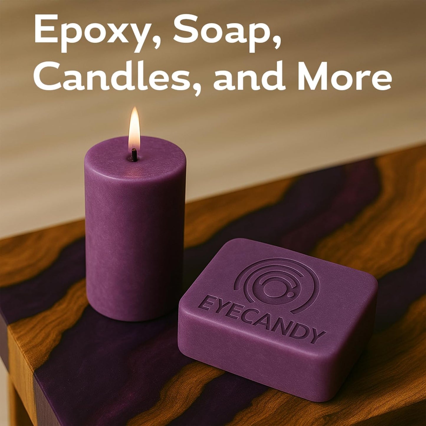 Eye Candy Pigments Premium Purple Mica Powder - Periwinkle Purple (50gr) - for Epoxy, Resin, Soap, Paint, Woodworking, Acrylic Pouring, Bath Bombs, Fishing Lures - DIY Arts and Crafts Additive