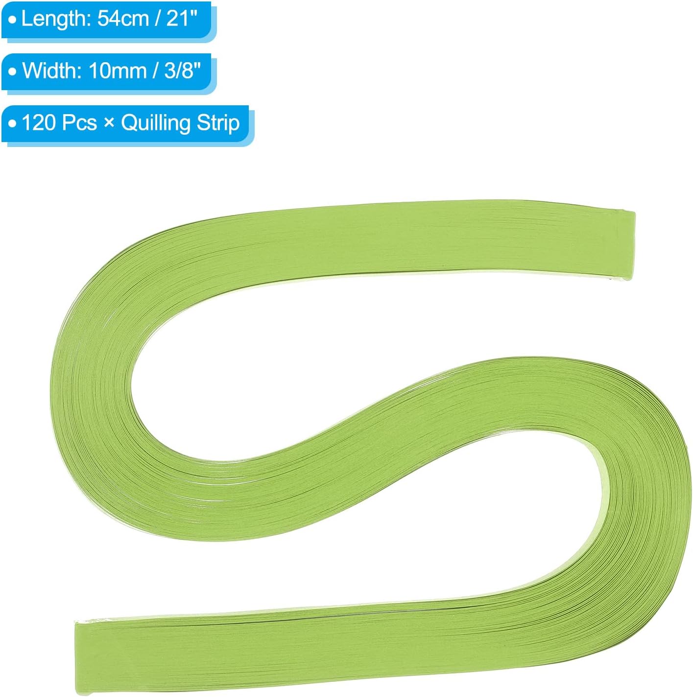 PATIKIL 120pcs Quilling Paper Strips Paper Flowers Quilling Kits 3/8"(10mm) Origami Paper for Adults Beginner Art Craft, 21"(54cm) Emerald Green