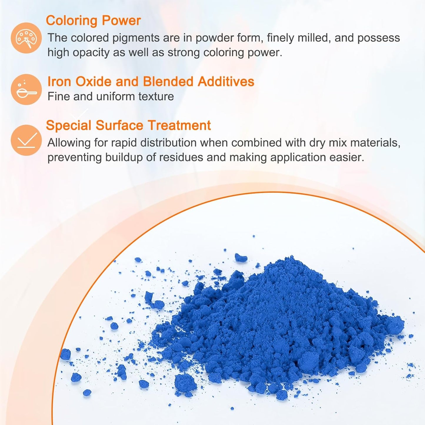 HARFINGTON Iron Oxide Powder Concrete Pigment 500 Mesh 3.5oz (100g) Iron Oxide Grout Pigment for Pastel Tile Paint Concrete Cement, Cobalt Blue