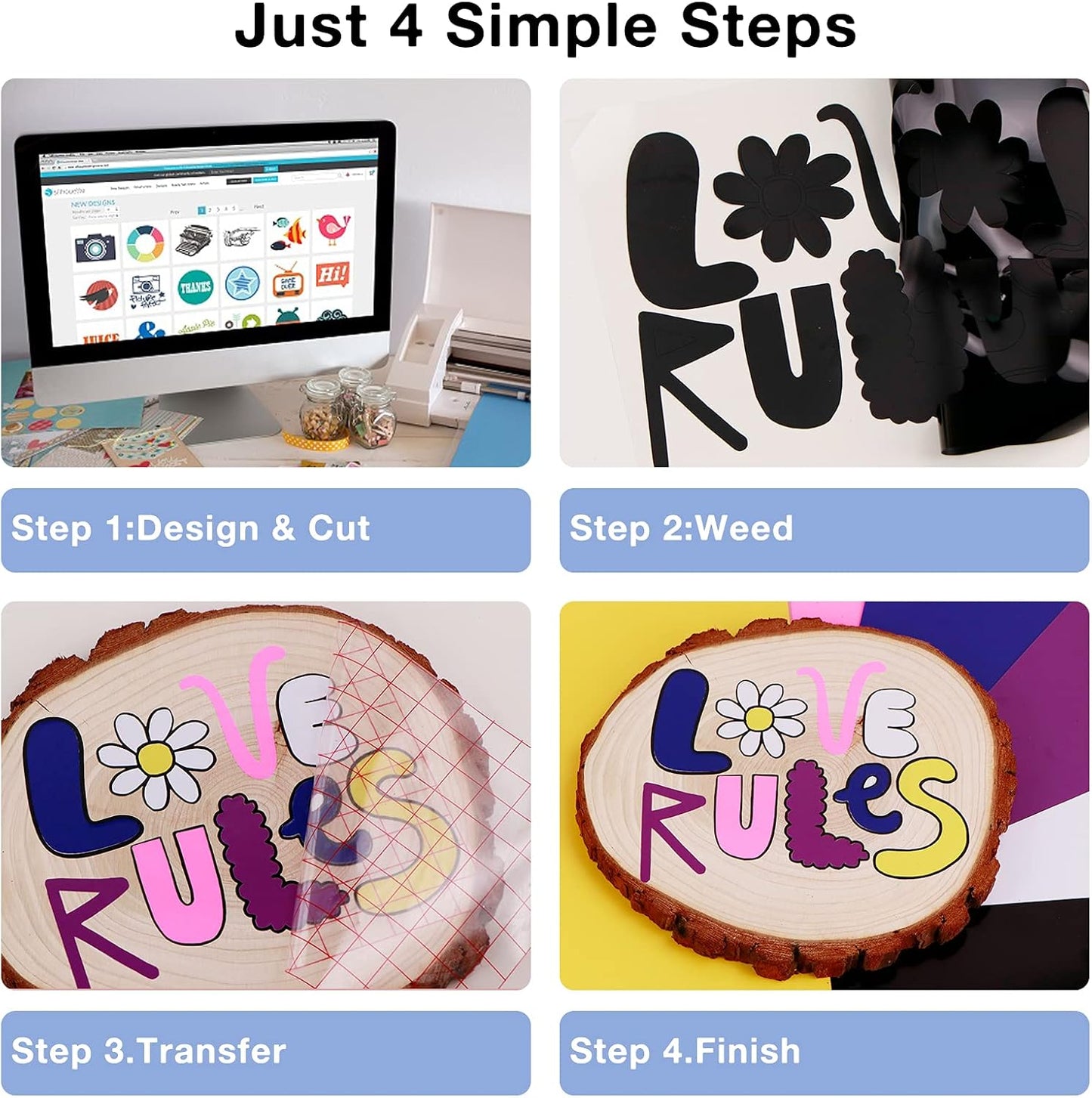 HTVRONT White Permanent Vinyl - 14 Pack 12" x 12" Glossy White Bundle for Cutting Machines, Permanent Adhesive Vinyl Sheets for Craft Projects and Party Decoration Ideal(Glossy)