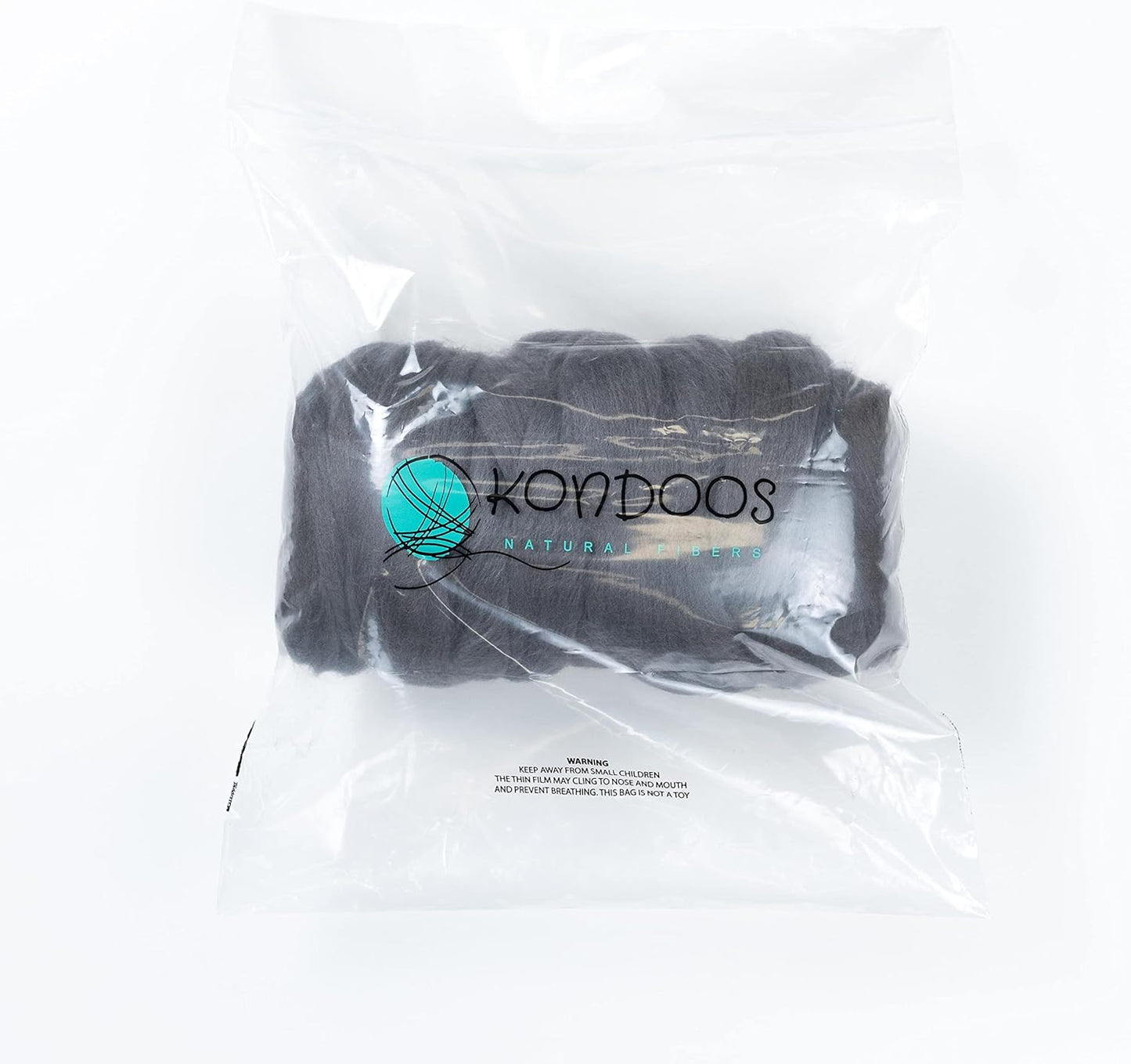 Colored Natural Wool roving, 1 lb. Best Wool for Needle Felting, Wet Felting, handcrafts and Spinning. (Graphite, 1 lb)