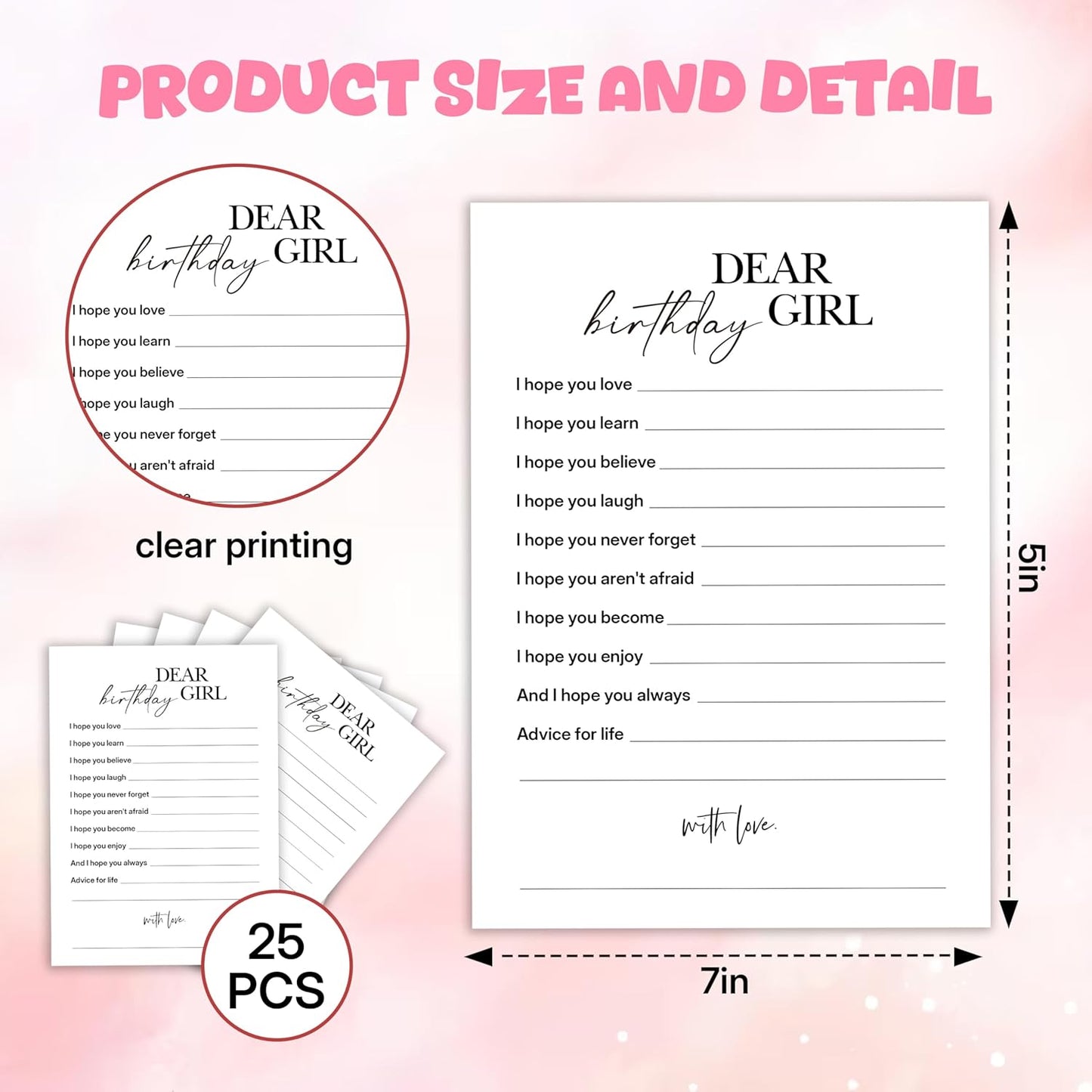 Birthday Party Games, 25 Pcs Card Set for Guests, Fun Birthday Game for Teen Adults – A02