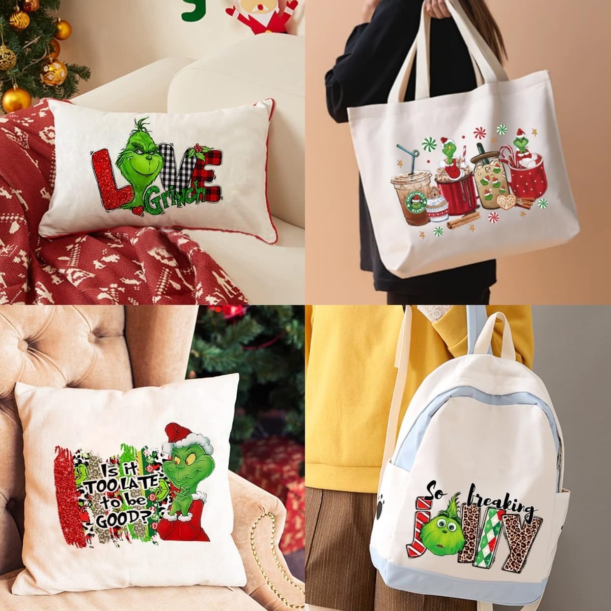 Christmas Iron on Decals Transfer, Funny Christmas Heat Transfer Stickers Iron on Patches for Clothes T-Shirts Pillow Cover Hoody Bag Xmas DIY Craft Supplies Vinyl Stickers