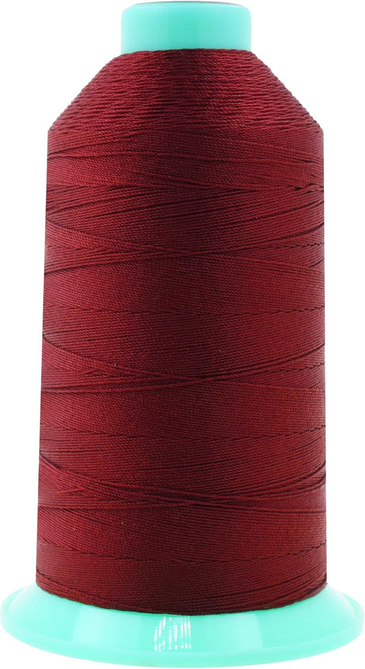 Mandala Crafts Bonded Nylon Thread Maroon Heavy Duty Sewing Threads - 1250 YDs Size 138 420D T135 Tex 135 Thread for Leather Jeans Weaving Outdoor Marine Upholstery Threads