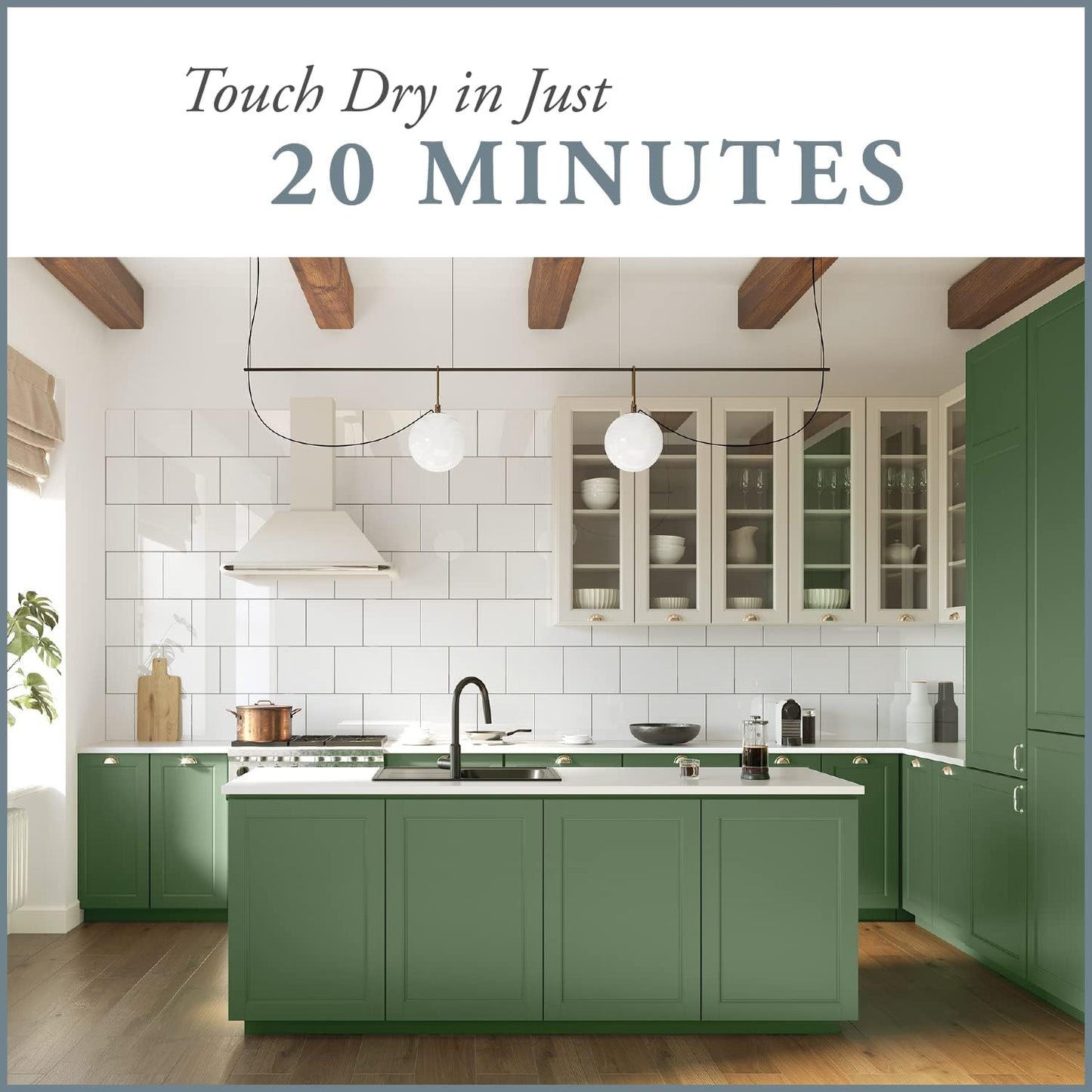 AMY HOWARD AT HOME Chalk-Based One Step Paint for Furniture, Cabinetry, Decor, Finish, and More | No Stripping, Sanding, or Priming | Dark Base | 16 Ounce | English Boxwood