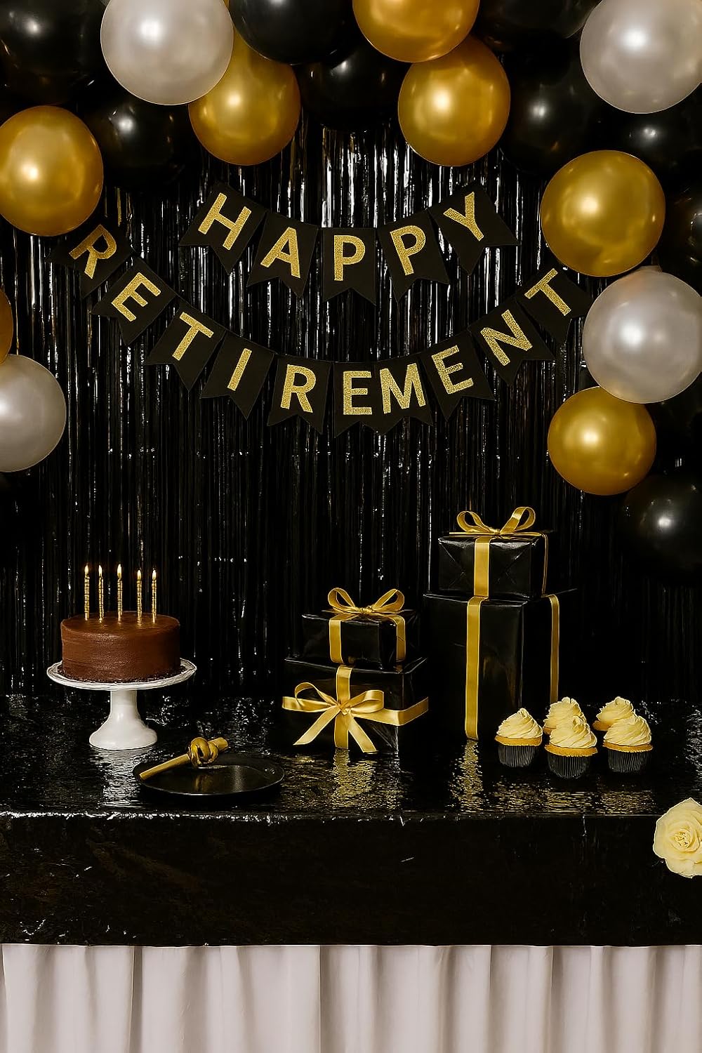 Anderson's Black Shiny Metallic PVC Roll: 47" x 100' Flame-Resistant Event Decor for Weddings, Parties, Photo Booths, Gift Wrap, Table Covers, Backdrops, Crafts & Holiday Decorations