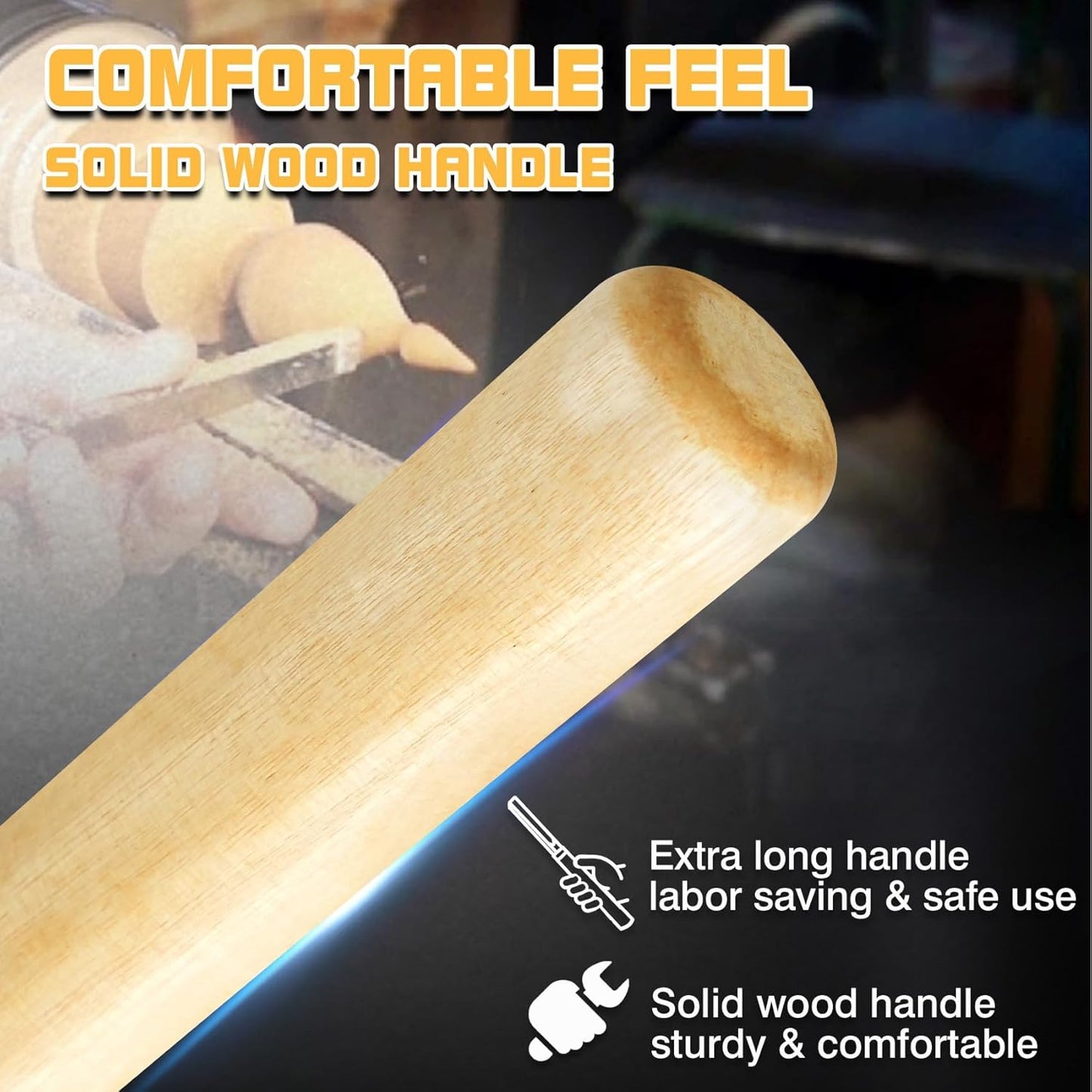 8 Pcs Wood Lathe Tools, Wood Chisel Sets, Suitable For Wood Working Tools, Which is Used for Lathe, is Suitable for Beginners and Professionals (8)