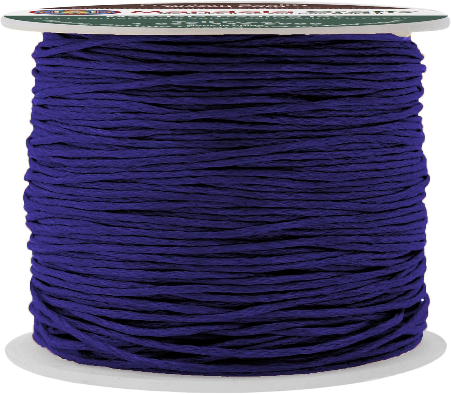 Mandala Crafts 0.5mm 109 Yards Dark Indigo Cotton Waxed Cord for Jewelry Making Bracelet Cord Waxed String - Beading String Thread Jewelry Cords for Necklaces String