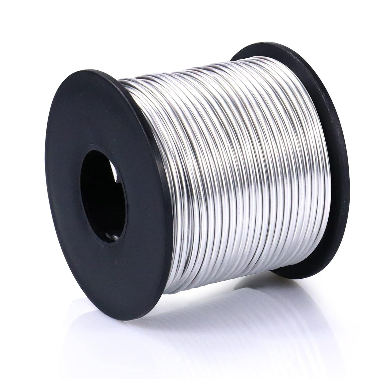 Aluminum Craft Wire, 75 Feet 1.5mm/ 16 Gauge Silver Bendable Soft Metal Aluminum Wire Roll Bulk for DIY Crafts Sculpting Jewelry Making