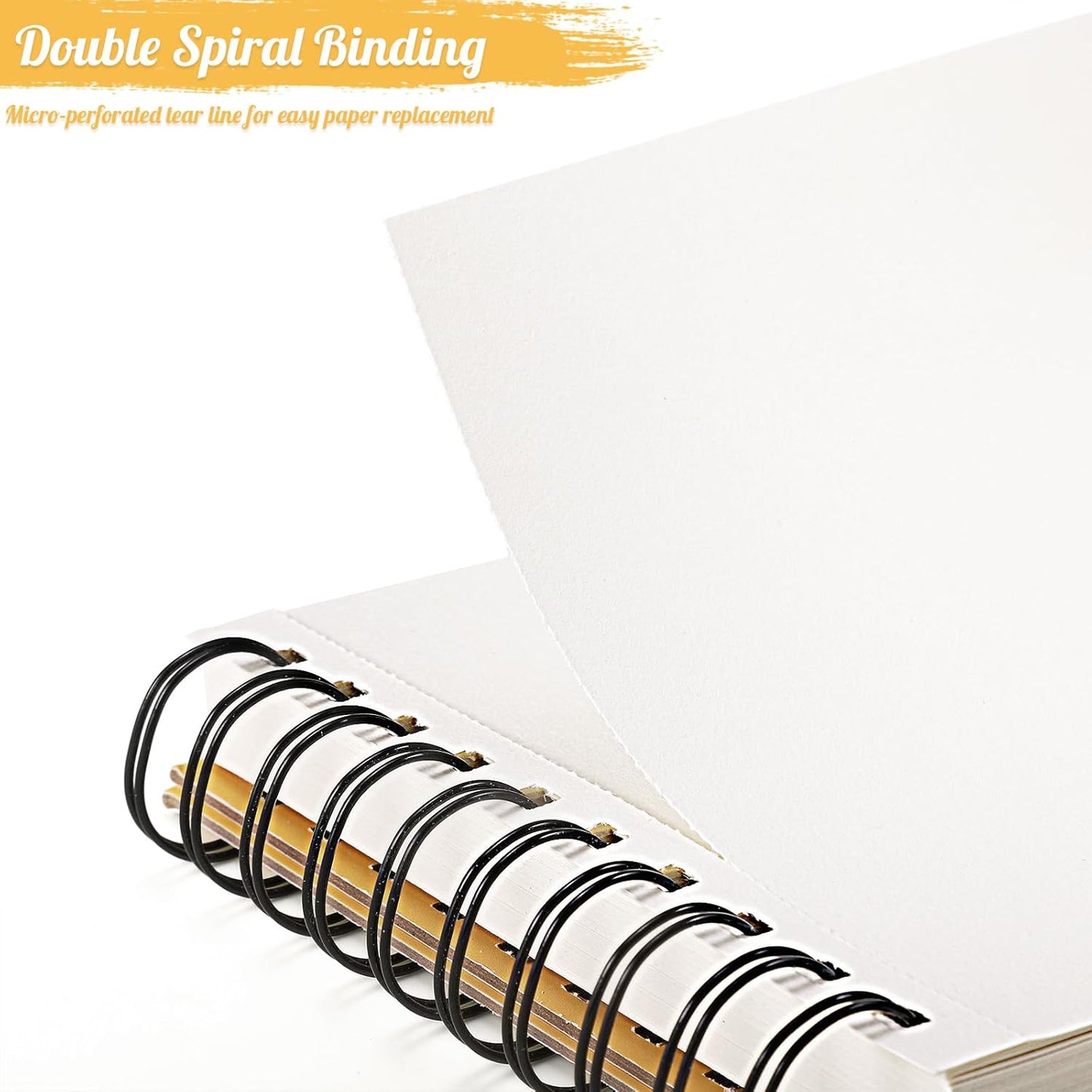 A5 Sketchbook, 2 Pack Mixed Media Sketchbook 120 Sheets Total, 98lb/160g/m² Heavy Weight Spiral Artist Sketchbook for Sketching, Crayons, Acrylics, Crafts, Ideal Gift