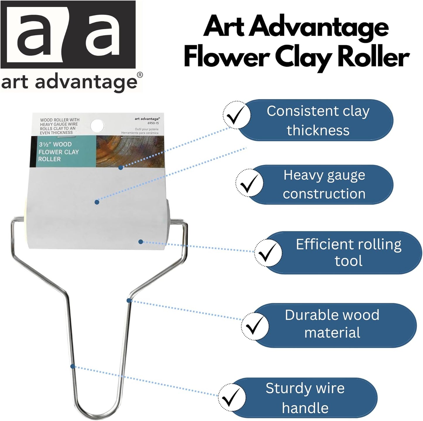 Art Advantage Flower Clay Roller