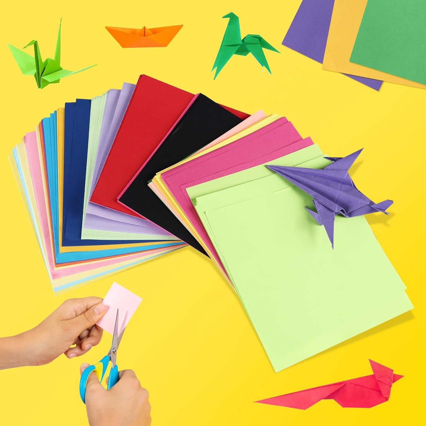 Granhoolm 300 Sheets Origami Paper,20 Colors Origami Paper 8x8,Double Sided Color Oragami Papers for Paper Artists,Craft Enthusiasts,Kids DIY School Arts Crafts