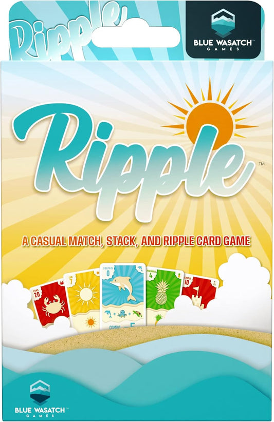 Ripple Card Game - Match, Stack, and Collect Combos on Your Beach. Easy to Learn and Fun for Kids, Teens, & Adults.