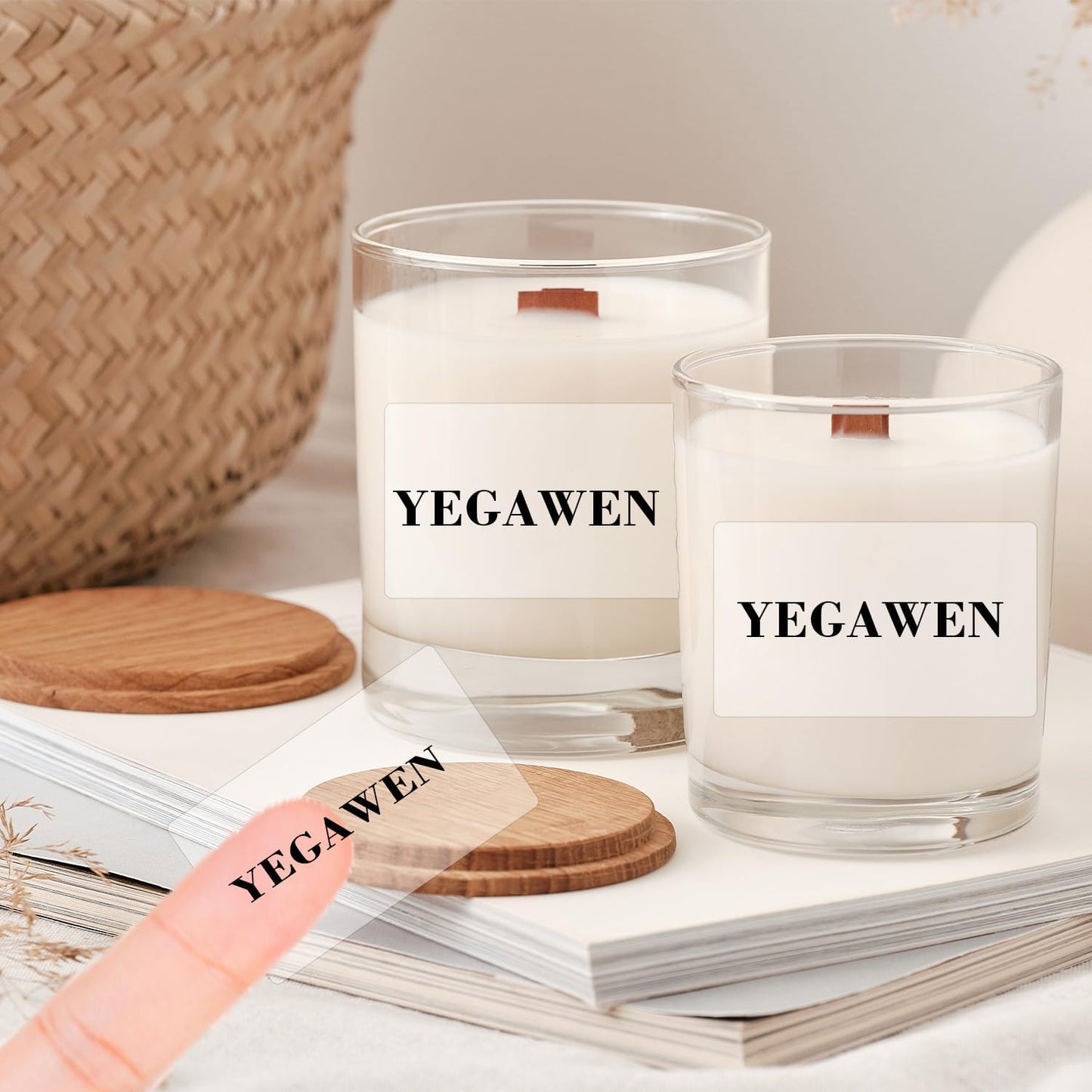 Transparent Clear Thermal Labels, 2 x 1 Inch Printable Transparent Stickers for Small Businesses, Logo Design- Self-Adhesive Direct Thermal Labels- 200 Sheets