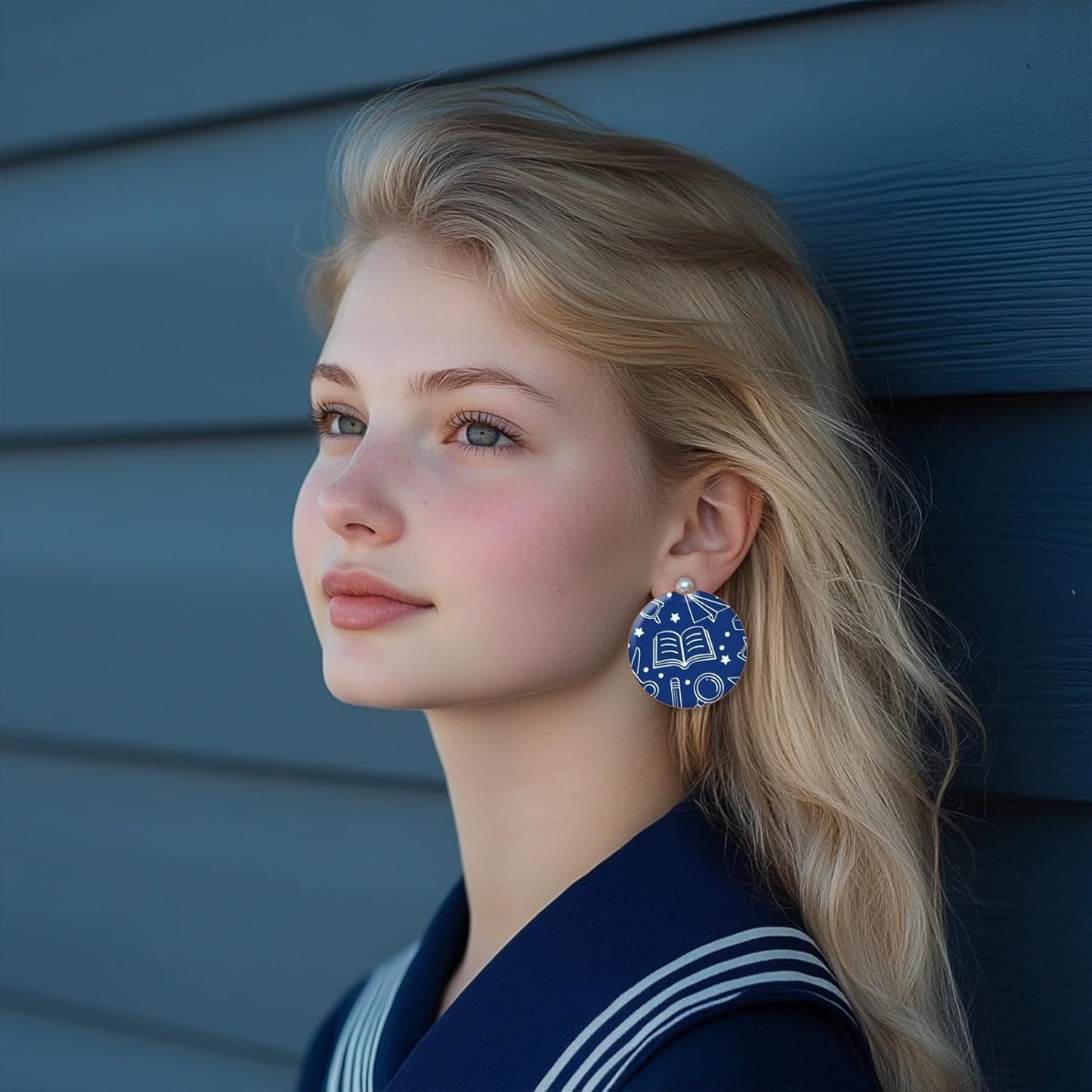 CHGCRAFT School Elements Polymer Clay Texture Sheets Seamless Pattern Books Silicone Texture Mat Modeling Pattern Pad for Jewelry and Clay Earrings Tools, 5.5x5.5 inch