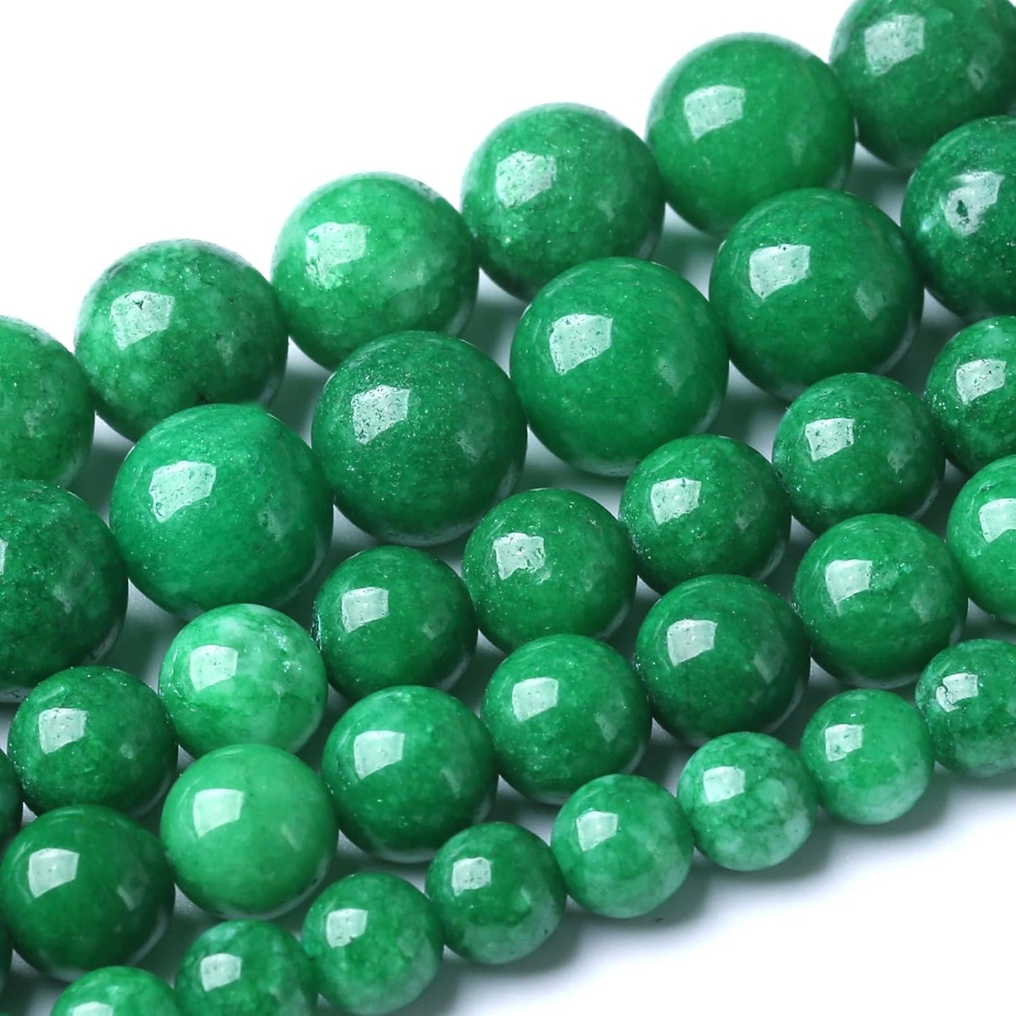 10MM Blackish Green Cloudy Chalcedony Stone Beads Round Loose Beads for Jewelry Making Bracelet Necklace 72pcs 2 Strands 32"