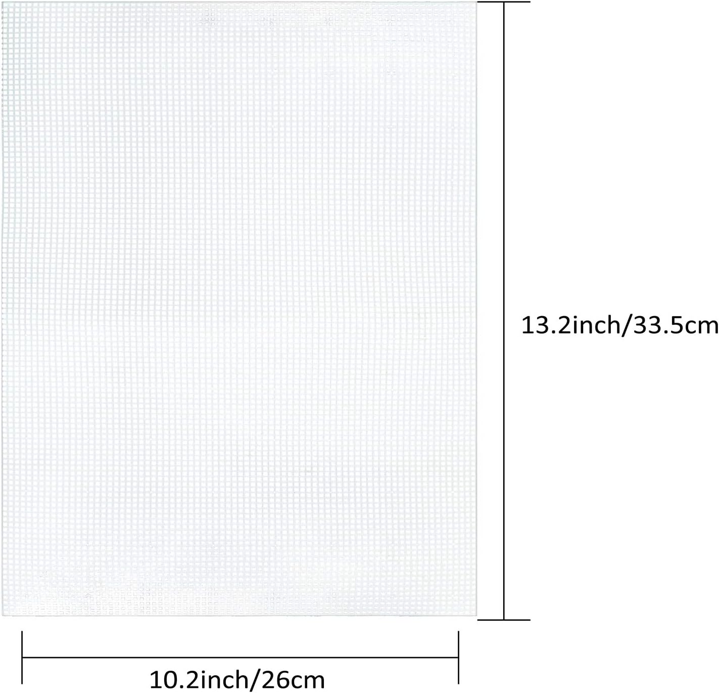 Pllieay 5 Pieces 7 Count Plastic Mesh Canvas Sheets, Eye Mesh for Embroidery, Acrylic Yarn Crafting, Knit and Crochet Projects, Make Aquarium Dividers(10.2 x 13.2 inch, with 4 Pieces Weaving Needles)