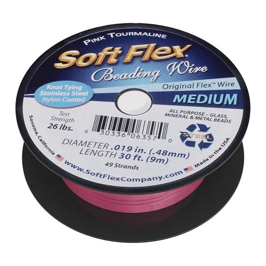 Soft Flex 49 Strand Beading Wire - Medium 0.19 Diameter - 30 Feet Nylon Design Wire