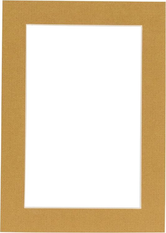 11x14 Mat for 8.5x11 Photo - Precut Rattan Beige Picture Matboard for Frames Measuring 11 x 14 Inches - Bevel Cut to Display Art 8.5 x 11 Inches - Acid Free ONE MAT with Backing Board & Clear Bag