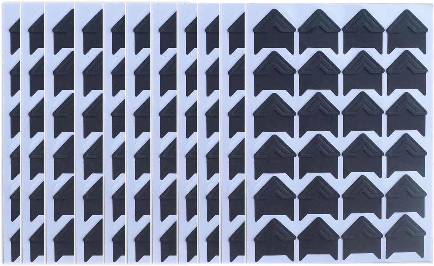 10 Sheet (240-pack) Photo Corners Self Adhesive PVC Paper Photo Foto Corner Stickers for Scrapbooking Personal Journal (Style2-10sheet Black)