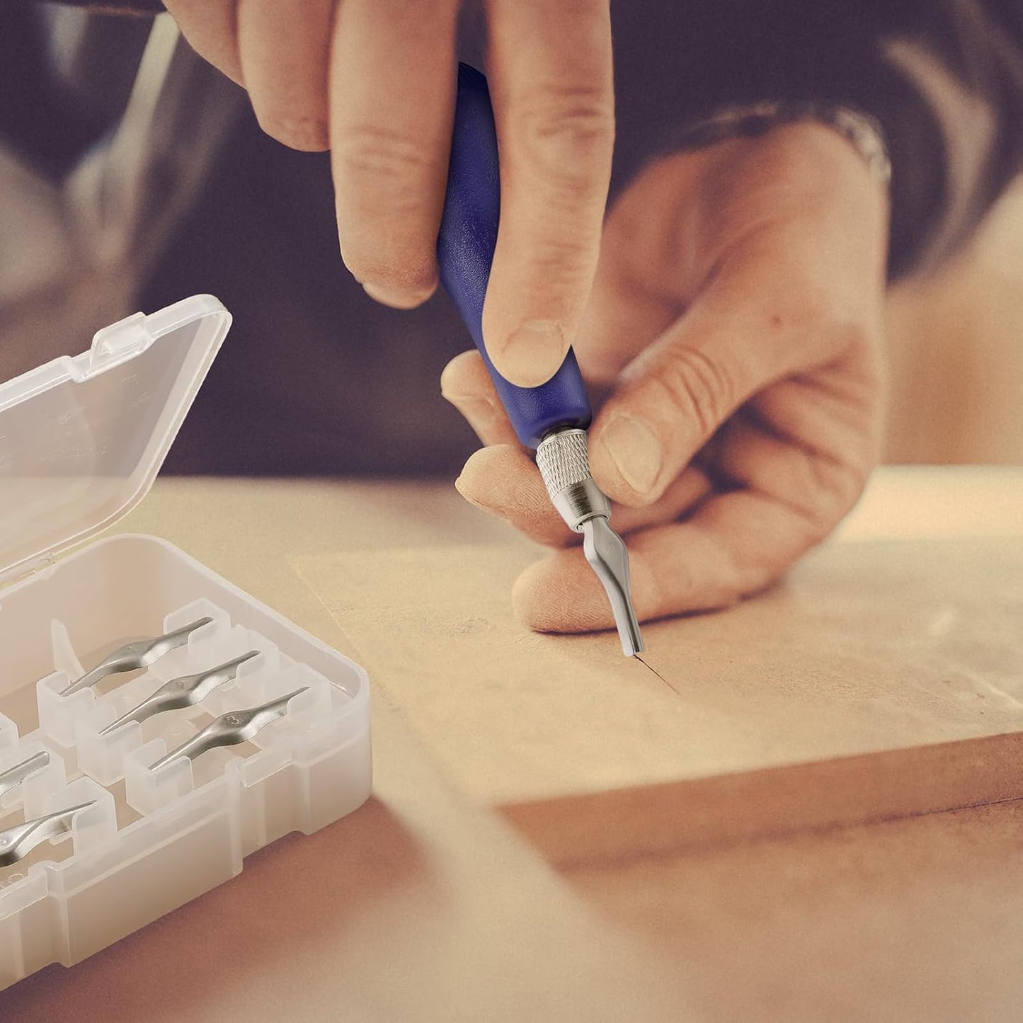 Umigy 6 Pack Craft Linoleum Cutter Kit Carving Tools Assortment Linocut Tools Block Cutters for Block Printing, Assorted Colors