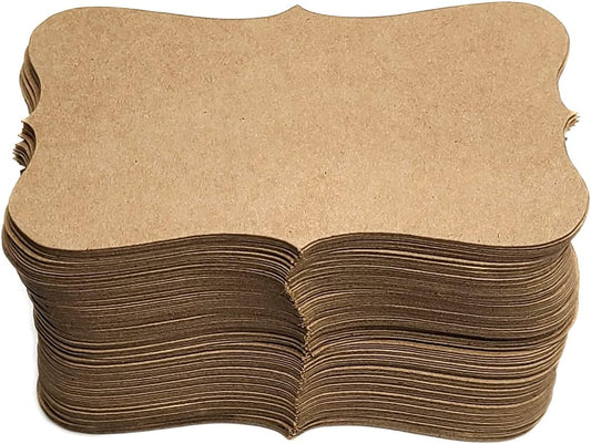 PPAPPAPPIYO Kraft Paper Blank index cards Business Cards (100) Paper 3.54inx1.96in K04- Blank