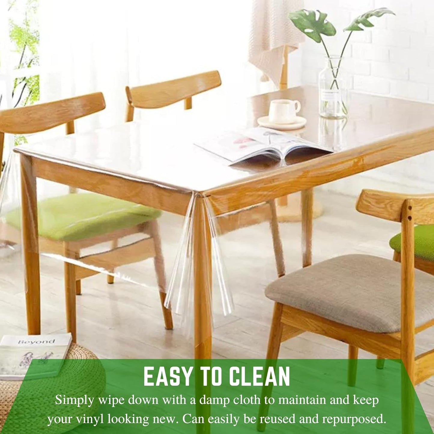 Farm Plastic Supply - Clear Vinyl Sheeting - 15 Mil - (4'6" x 25') - Vinyl Plastic Sheeting, Clear Vinyl Sheet for Storm Windows, Covering, Protection, Tablecloth Protector