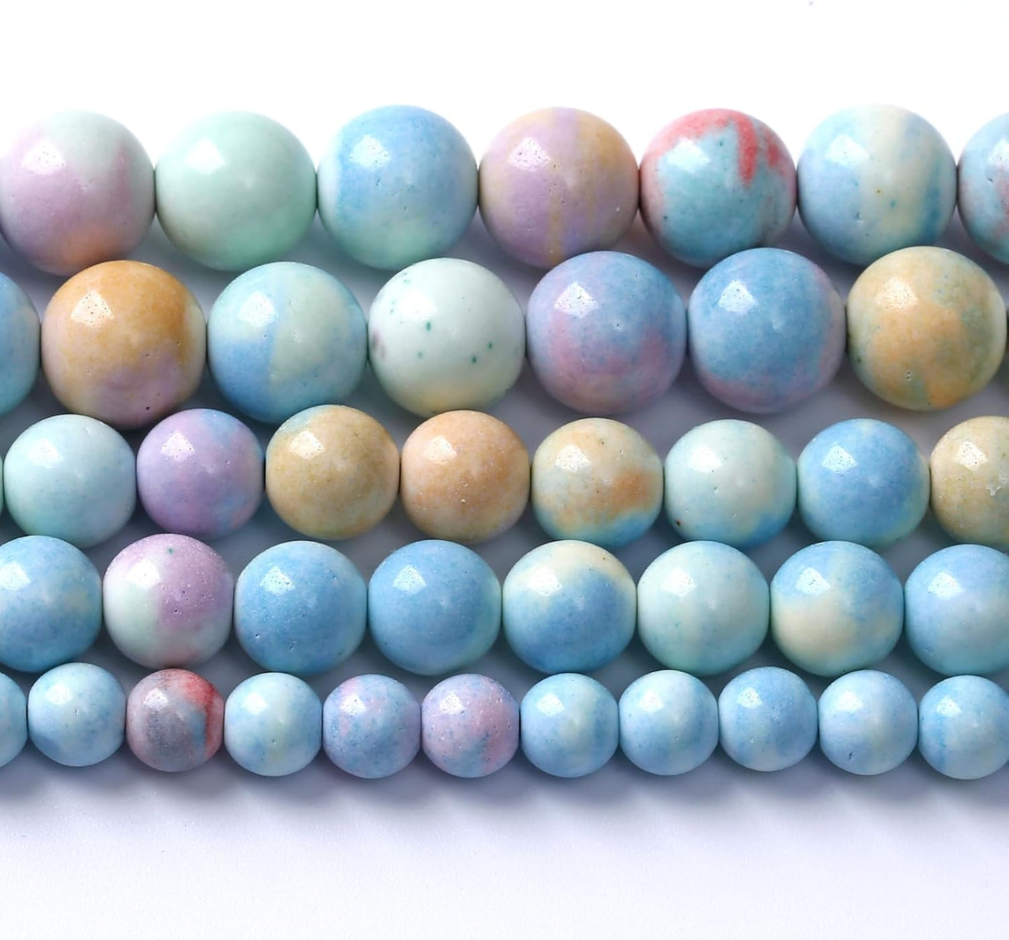4mm 90pcs Natural Alxa Rainbow Stone Beads for Jewelry Making Energy Healing Power Stone Beads DIY Bracelet Necklace Accessories 15"
