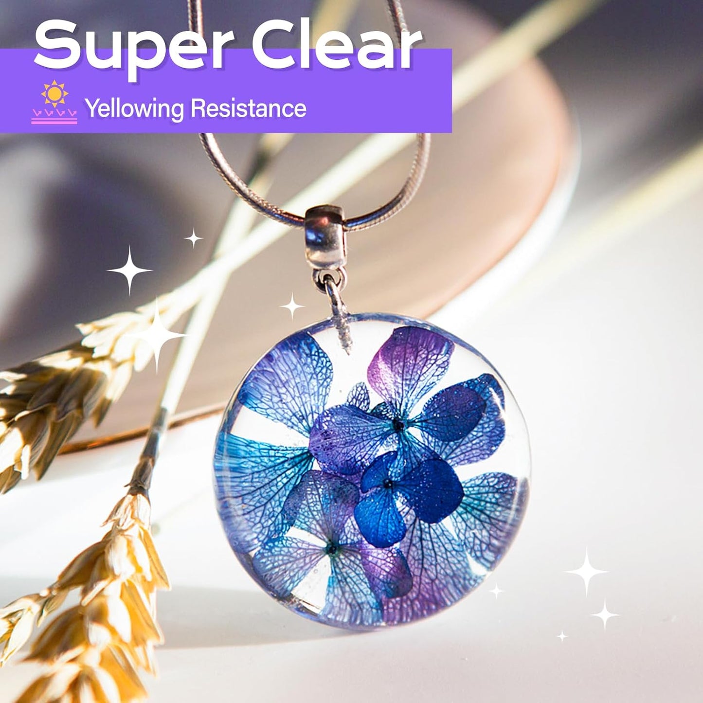 UV Resin kit with Molds and Casting Tools -Super Clear, Hard, Low Odor, Premixed and Fast Curing for Jewelry Making, Earring DIY, Craft Decoration, Coating -100g