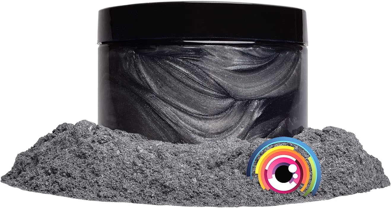 Eye Candy Pigments Premium Grey Mica Powder - Fossil Grey (25gr) - for Epoxy, Resin, Soap, Paint, Woodworking, Acrylic Pouring, Bath Bombs, Fishing Lures - DIY Arts and Crafts Additive