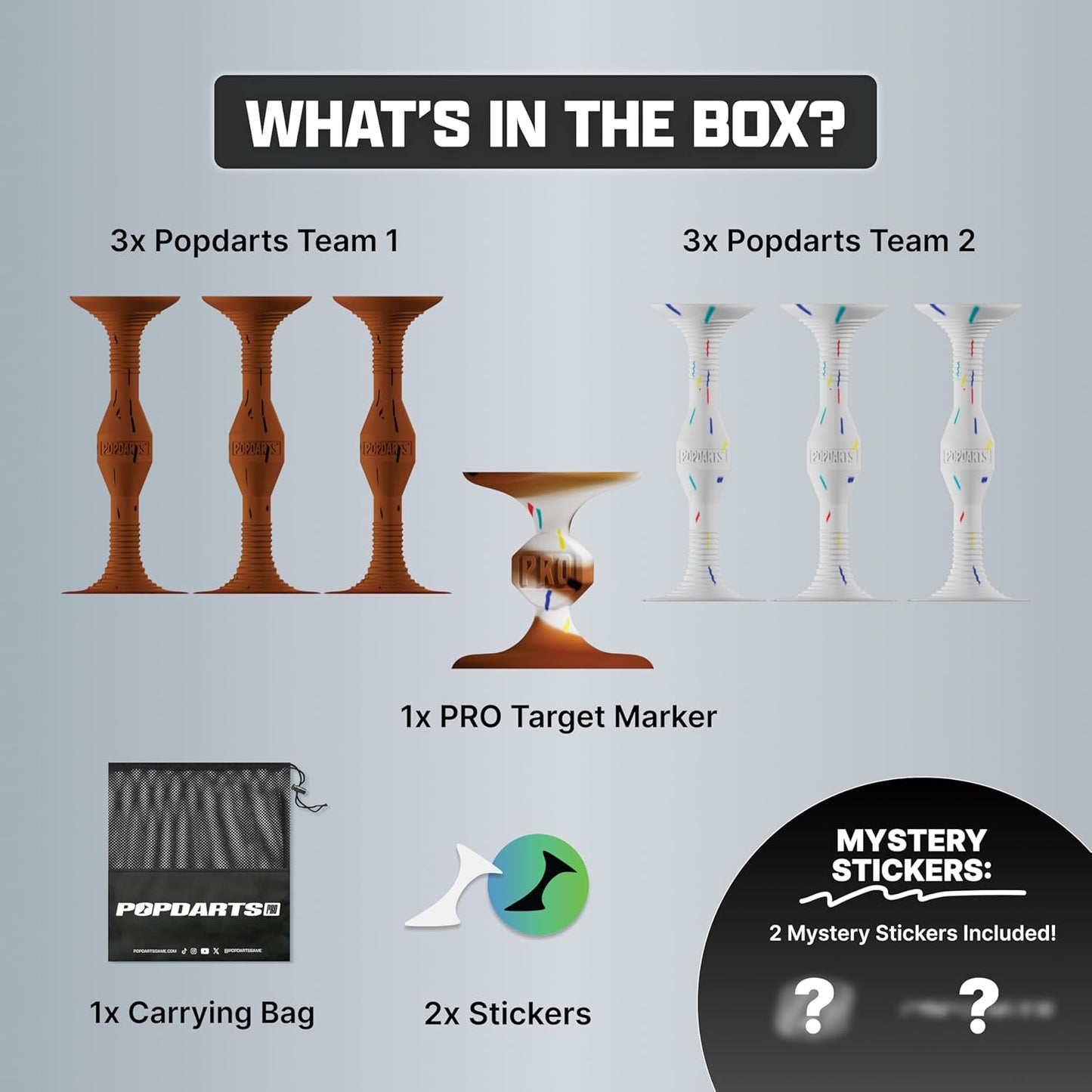 Popdarts PRO Pack Game Set (Pink & Gray) - Indoor, Outdoor Suction Cup Throwing Game - Competition with a POP