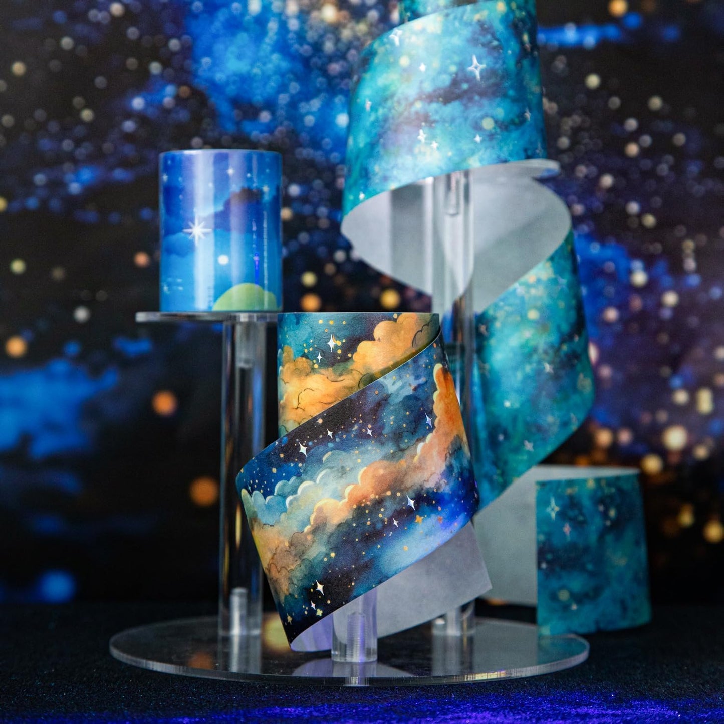 Washi Tape Stickers for Journaling,6 Rolls Star Tape Scrapbook Stickers for Scrapbooking Supplies,Junk Journal Supplies,DIY Craft(Starry Dreams)