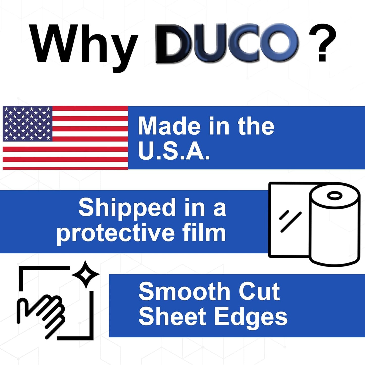 Duco USA-Made Clear Cast Acrylic Sheet 1/8 Inch Thick 24" x 48" - 8 Pack of Transparent Plexiglass Sheet - Lightweight Acrylic Board for Window Replacements, Displays, Signs, and More