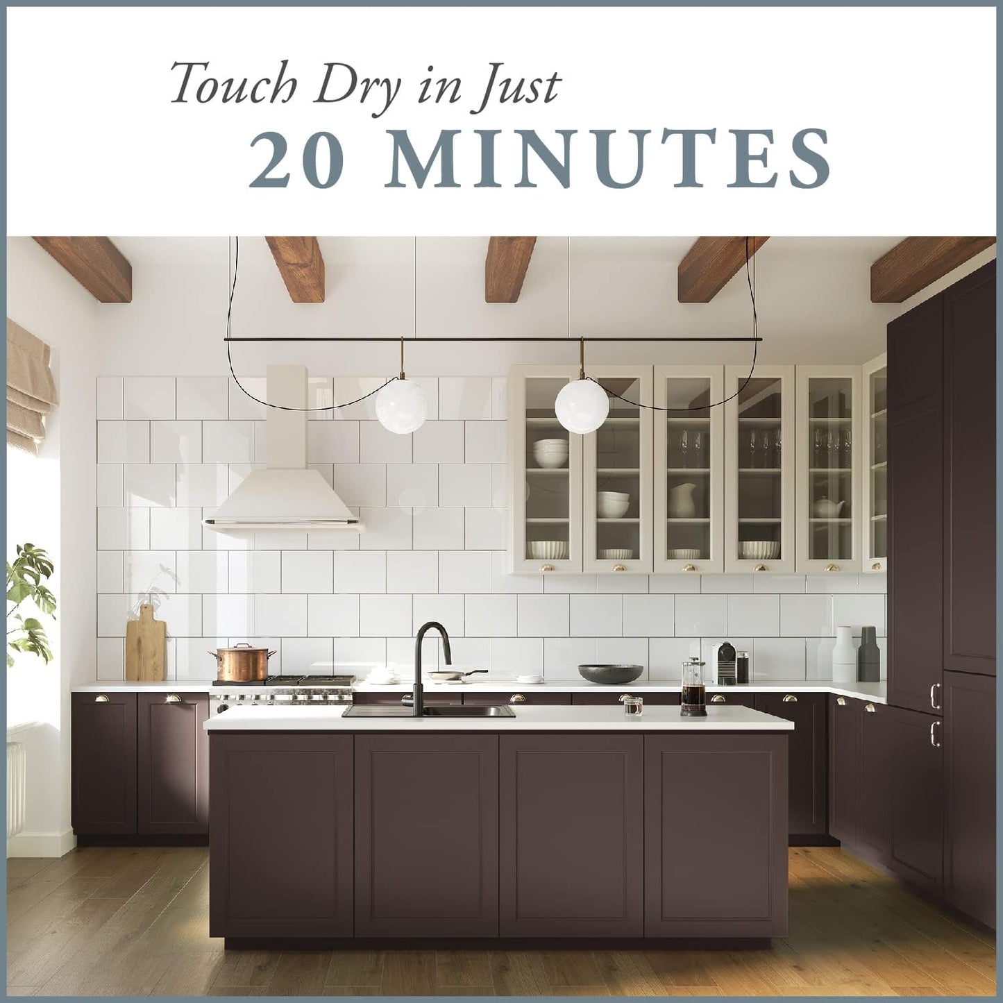 AMY HOWARD AT HOME Chalk-Based One Step Paint for Furniture, Cabinetry, Decor, Finish, and More | No Stripping, Sanding, or Priming | Dark Base | 32 Ounce | Windsor