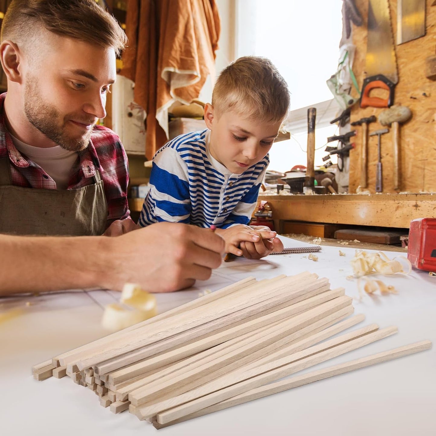 70Pcs 1/4" x 12" Balsa Wood Sticks, Square Dowel Rods Wood Furring Strips Hardwood Sticks for Crafts DIY Projects Models Making