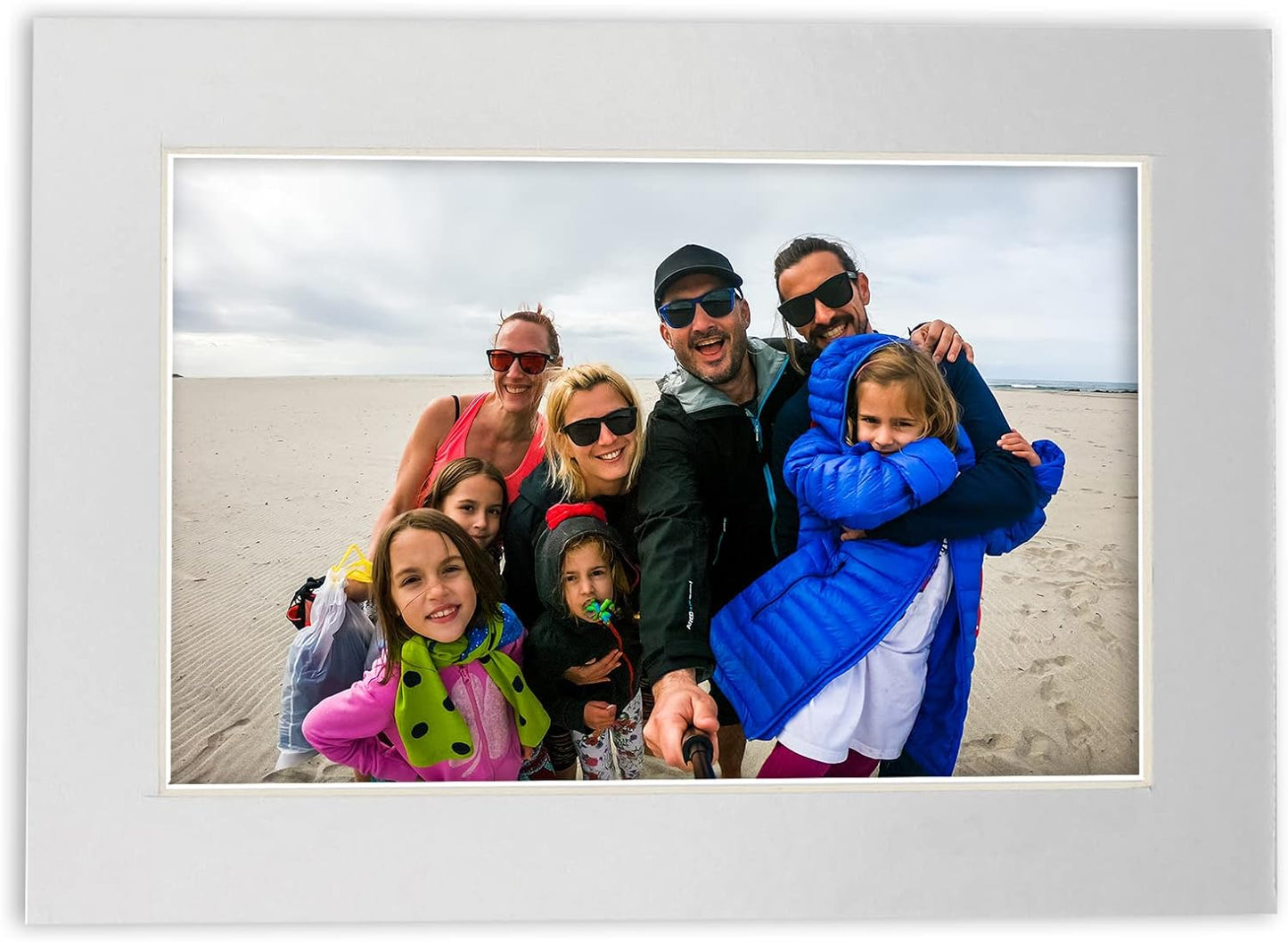 11x14 Mat for 8.5x11 Photo - Precut Metallic Silver Picture Matboard for Frames Measuring 11 x 14 Inches - Bevel Cut Matte to Display Art Measuring 8.5 x 11 Inches - Acid Free ONE MAT