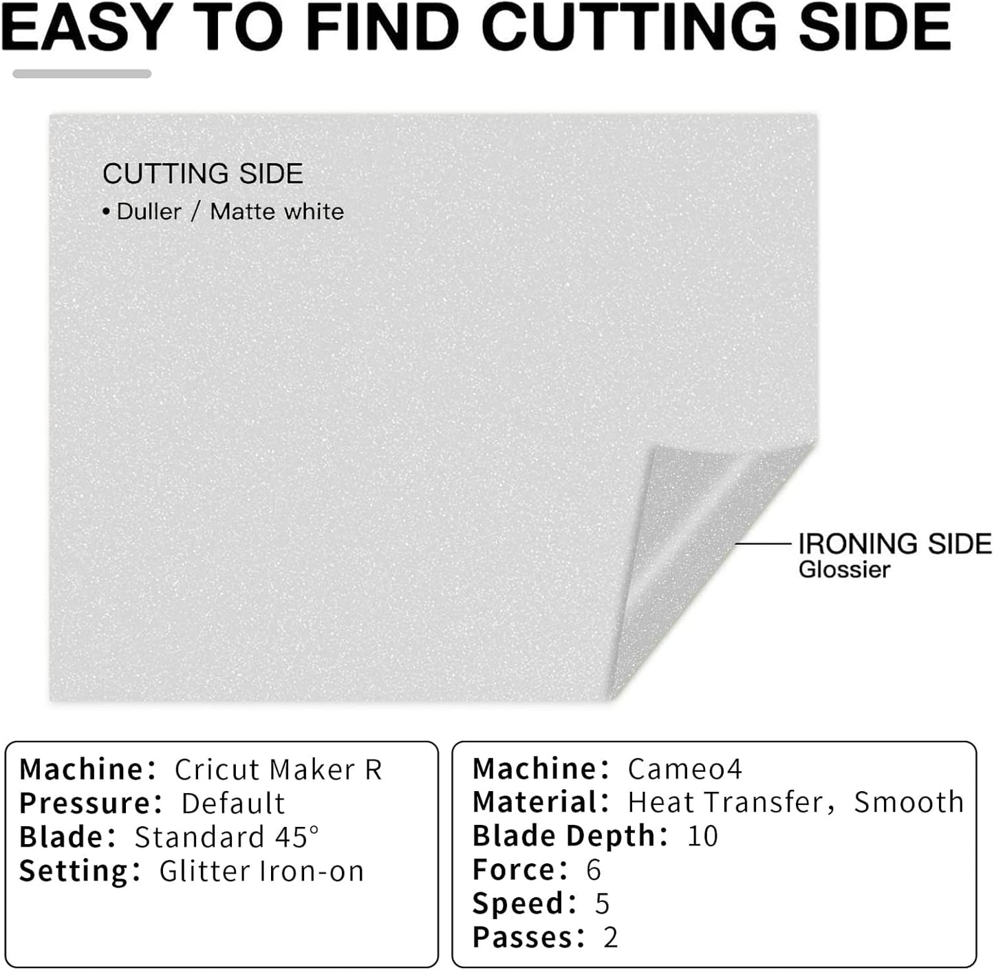 HTVRONT Silver Glitter HTV Heat Transfer Vinyl Bundle: 13 Pack 10" x 12" Iron On Vinyl for T-Shirt, Cricut, Silhouette Cameo or Heat Press Machine