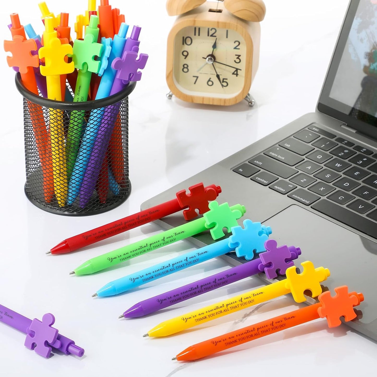 Eaasty 24 Pcs Employee Appreciation Gifts Bulk Inspirational Puzzle Pens Thank You Ballpoint Pens for Coworkers Staff Team Teacher Nurse Pastor Boss's Day Vet Tech Week Pharmacy Technicians Day Gifts
