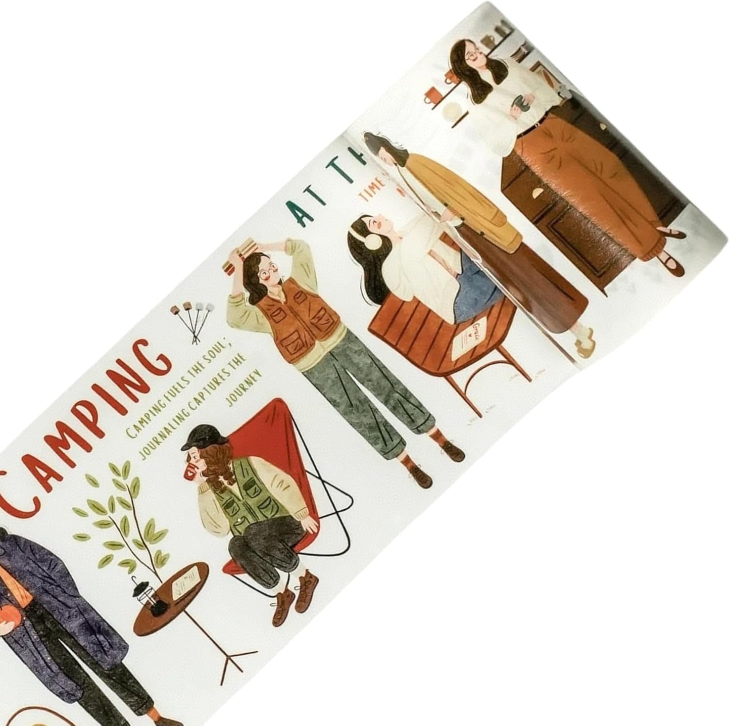 WT Pre-Cut Planner's Day 2 Washi Tape, Single Roll, Original Designs, Decorative Masking Tape for Journals, Planners, Scrapbooking, DIY Paper Projects