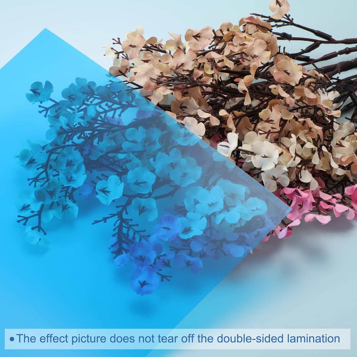 uxcell 4Pcs A4 Gel Light Lighting Filter Overlay Transparent Color Correction Plastic Vinyl PVC Sheets Photography Television Blue,0.2mm