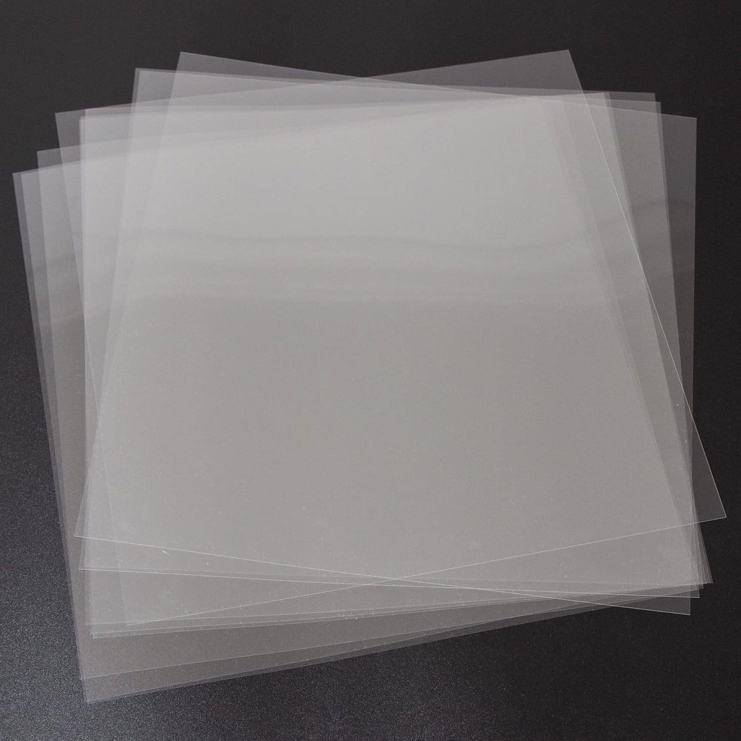 7.5Mil Blank Mylar Sheet (10 Pack), 12“ X 12” Clear Plastic Sheet, Clear Acetate Sheets for Cricut, Stencil Plastic Sheets for Cutting Machine, PET Stencil Material