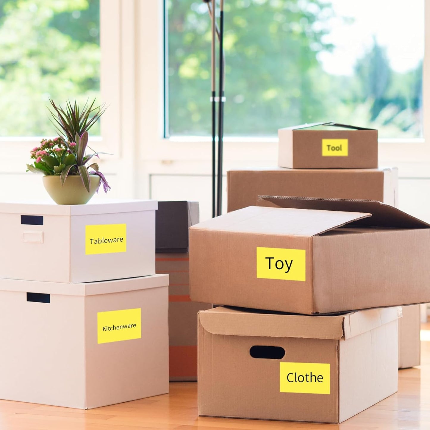 STARLIBOO 3x2 inch Color Direct Thermal Label Stickers for Shipping, Barcode, Address, Compatible with Rollo Label Printer & Zebra Desktop Printers (Yellow)