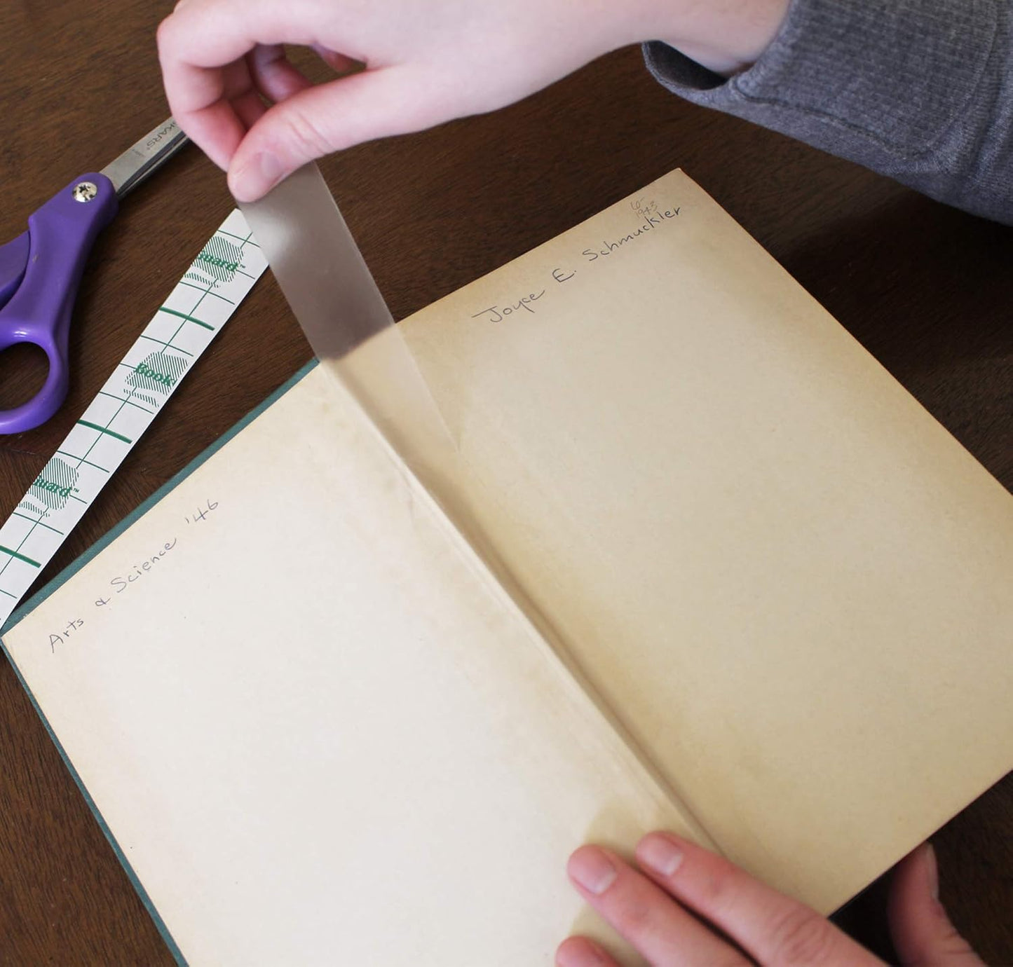 BookGuard 1 inch Clear Vinyl Roll Bookbinding Tape Multipurpose Archival Library Supplies Transparent Book Repair Tape Ideal for Document Preservation, 10 Yards