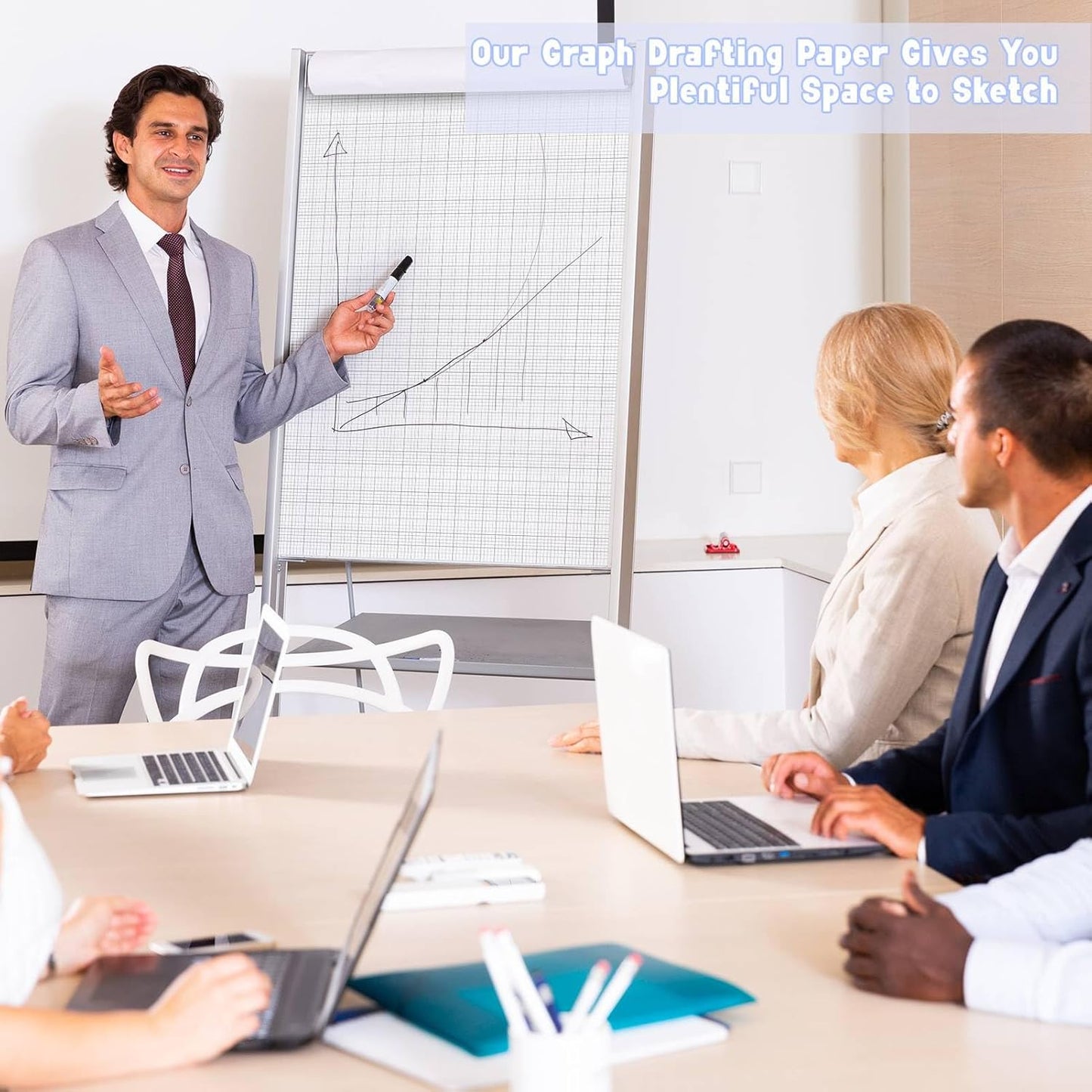 30 Pack 24" x 36" Large Graph Paper Bulk Graph Paper Pad Large Grid Paper Sheet Graph Paper Grid Paper Graph Paper for Drafting Engineering Blueprint Drawing Architect Designer Mathematician